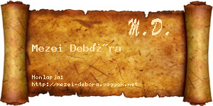 Mezei Debóra névjegykártya